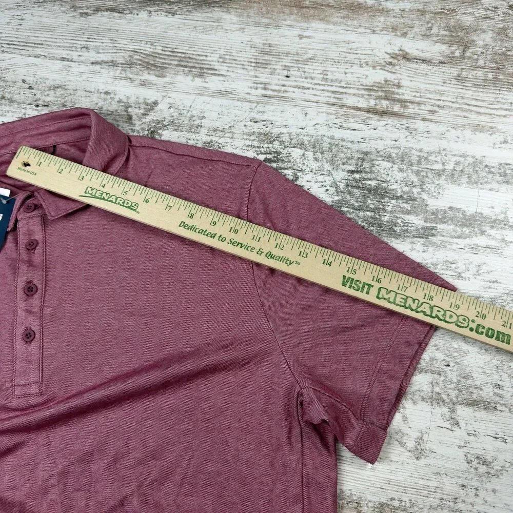 NWT J.Crew Performance Polo Shirt Mens XL COOLMAX Pink Raspberry Golf BN365